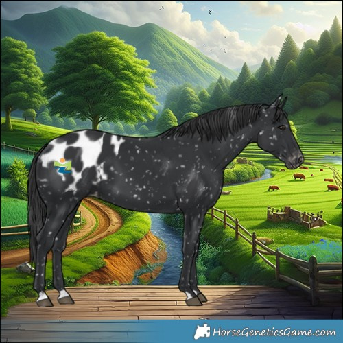 Horse Color:Black Appaloosa 