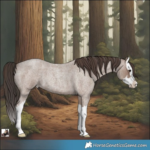 Horse Color:Classic Champagne Roan Splash 