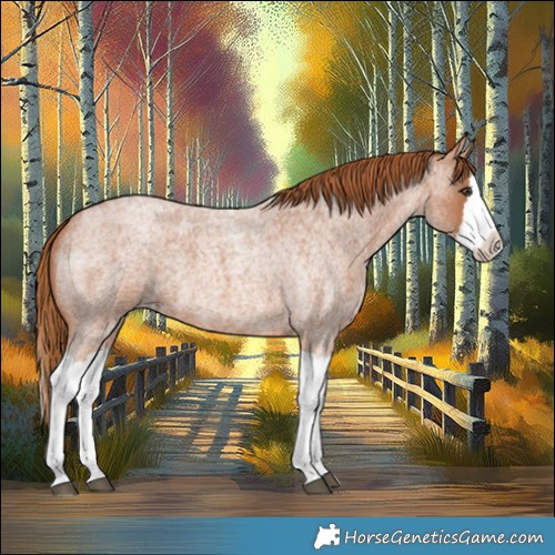 Horse Color:Red Roan Splash 