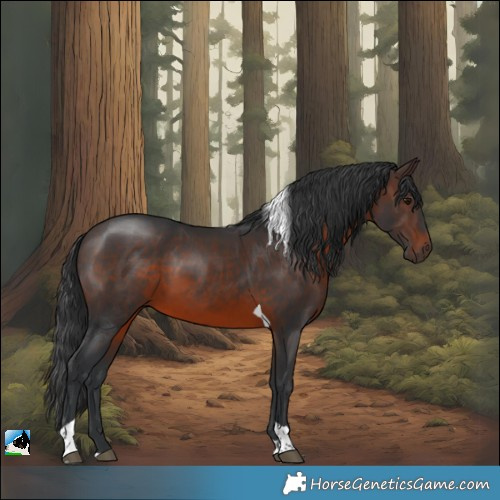 Horse Color:Brown Tobiano Rabicano 