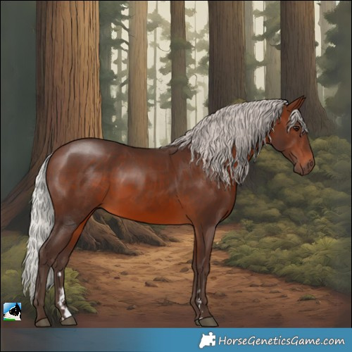 Horse Color:Silver Brown Rabicano 