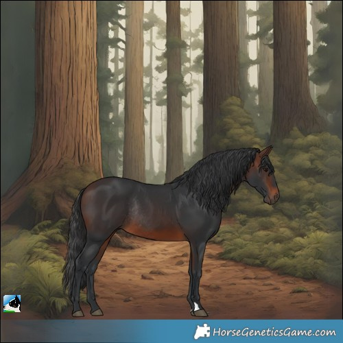 Horse Color:Brown Rabicano