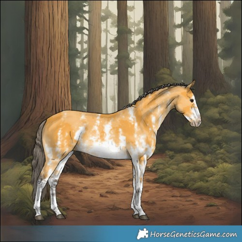 Horse Color:Buckskin Merle Sabino Frame 