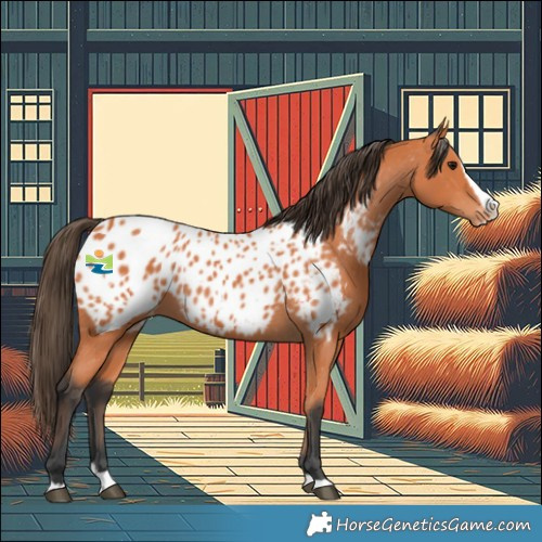 Horse Color:Bay Splash Appaloosa