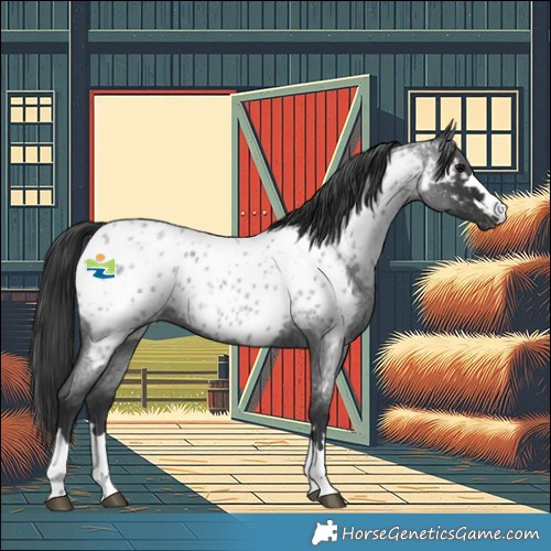 Horse Color:Blue Roan Near Leopard