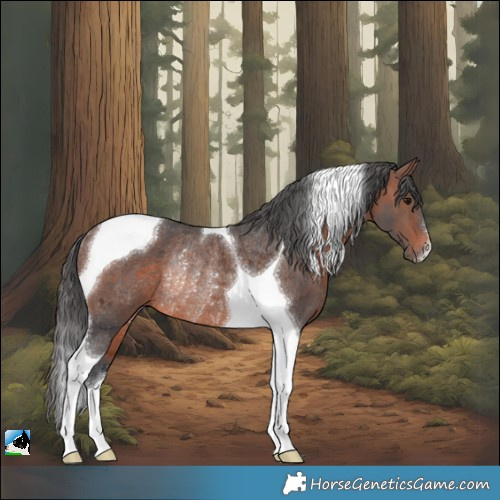 Horse Color:Brown Merle Tobiano Rabicano 