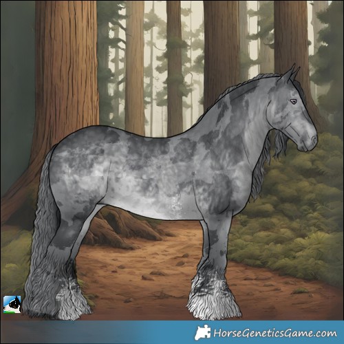 Horse Color:Brown Chinchilla Merle Sabino 
