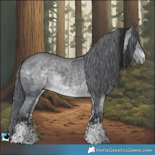 Horse Color:Brown Chinchilla Merle Sabino 