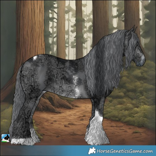 Horse Color:Brown Chinchilla Ice Merle Sabino Tobiano