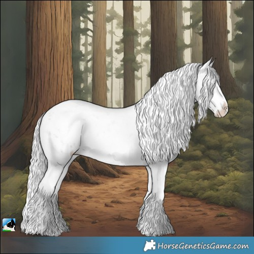 Horse Color:Silver Black Chinchilla Ice Sabino 