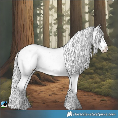 Horse Color:Silver Black Chinchilla Ice Sabino 