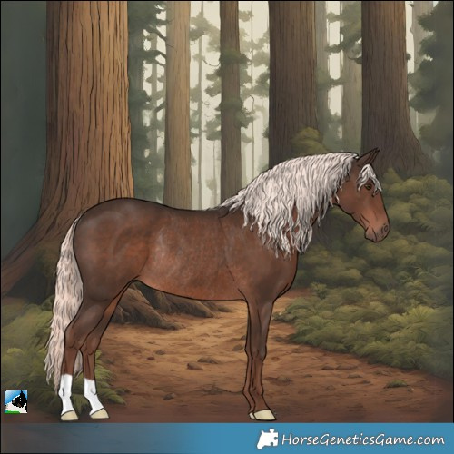 Horse Color:Liver Chestnut Mushroom Rabicano 