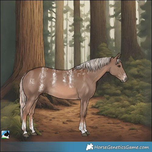 Horse Color:Powder White Chestnut Mushroom Rabicano 