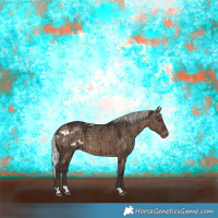 Horse Color:Silver Brown Dun Skewed LP Spotted Brindle