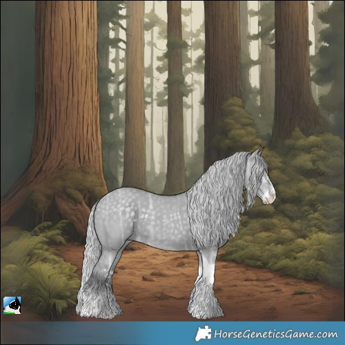 Horse Color:Silver Grullo Chinchilla Ice Sabino Tobiano 