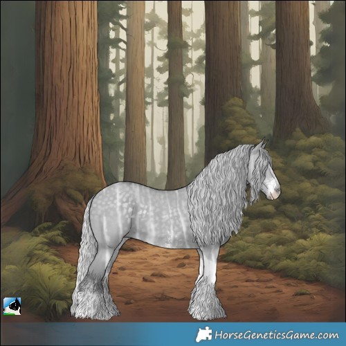 Horse Color:Silver Grullo Chinchilla Ice Sabino Tobiano