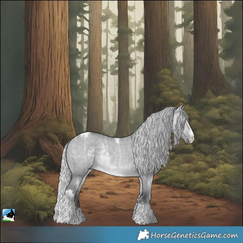 Horse Color:Silver Brown Chinchilla Ice Dun Sabino Tobiano 