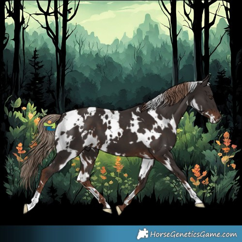 Horse Color:White Spotted Liver Chestnut