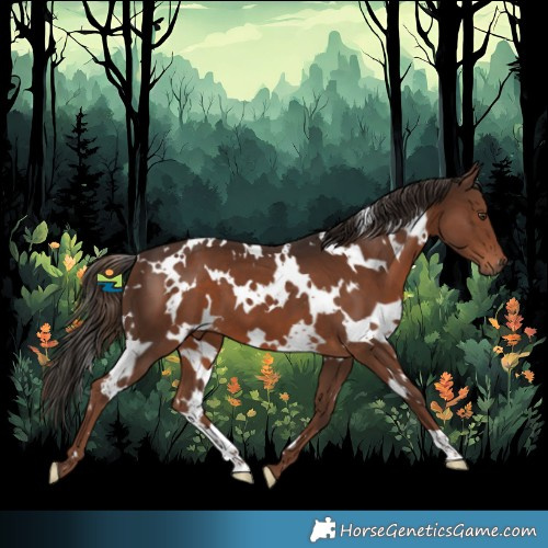 Horse Color:White Spotted Liver Chestnut 