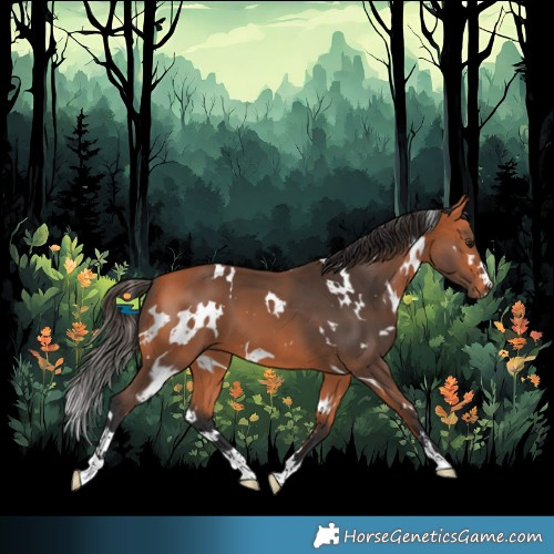 Horse Color:White Spotted Bay 