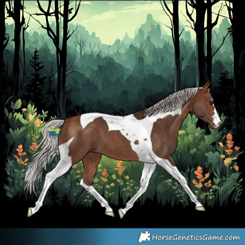 Horse Color:Silver Bay Tobiano