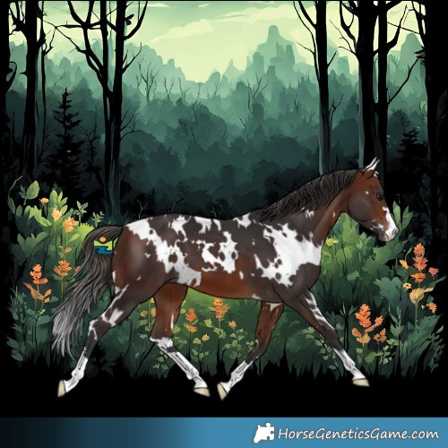 Horse Color:White Spotted Bay 