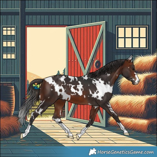 Horse Color:White Spotted Bay