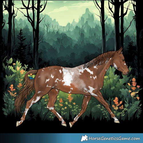 Horse Color:White Spotted Chestnut 