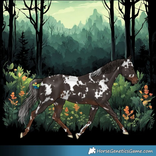 Horse Color:White Spotted Liver Chestnut