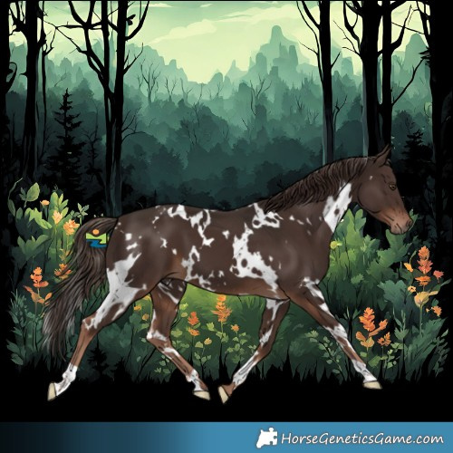 Horse Color:White Spotted Liver Chestnut