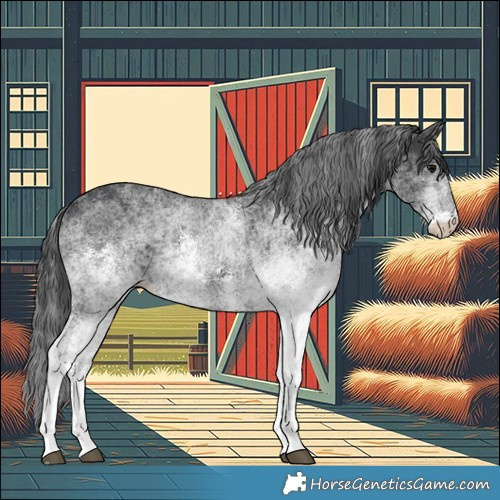 Horse Color:White Spotted Black 
