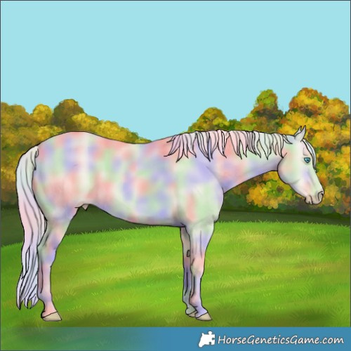 Horse Color:Nacre Silver Smoky Creme Dun 