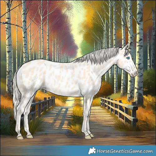 Horse Color:Cremello Near Leopard 