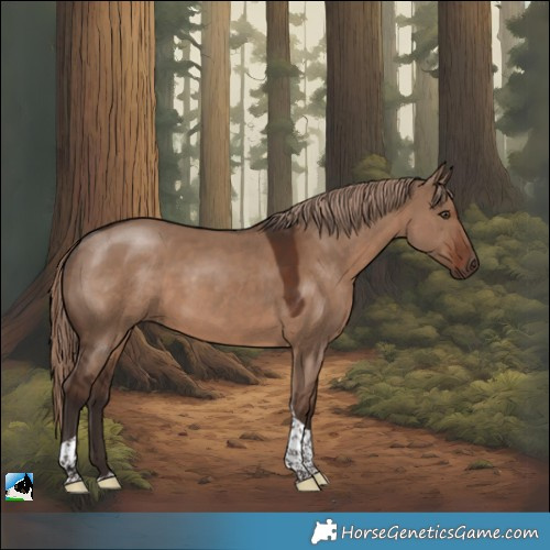 Horse Color:Liver Red Dun Tobiano 