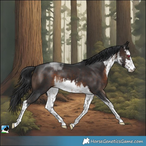 Horse Color:White Spotted Brown