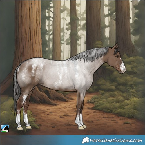 Horse Color:Powder White Liver Red Dun