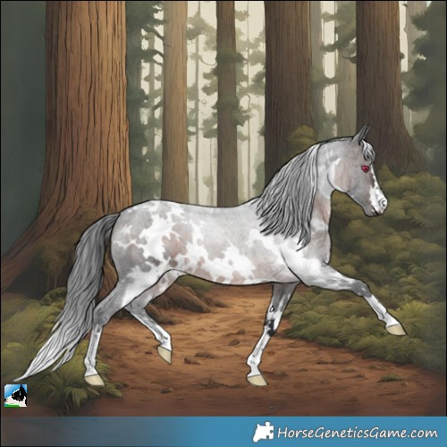 Horse Color:White Spotted Brown Mushroom