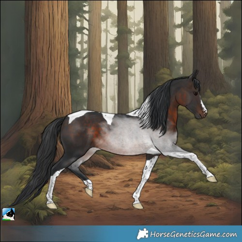 Horse Color:Brown Tobiano