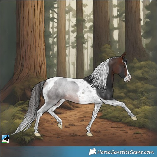 Horse Color:Brown Mushroom Splash Tobiano 