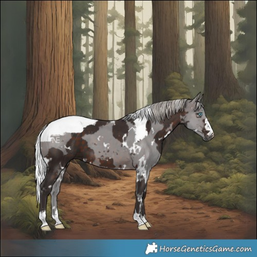 Horse Color:White Spotted Silver Brown Merle