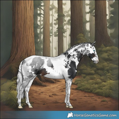 Horse Color:Brown Harlequin Merle Tobiano 