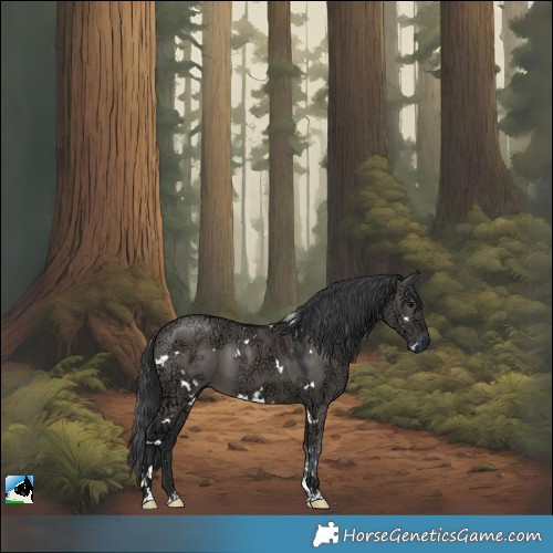 Horse Color:White Spotted Grullo Ice