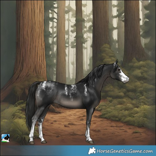 Horse Color:Powder White Gray Black Sabino Rabicano 