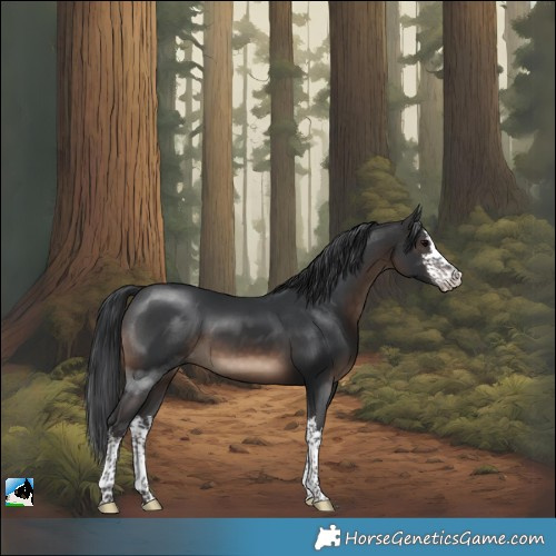 Horse Color:White Spotted Brown
