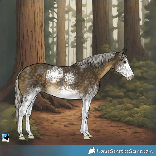 Horse Color:White Spotted Silver Buckskin 
