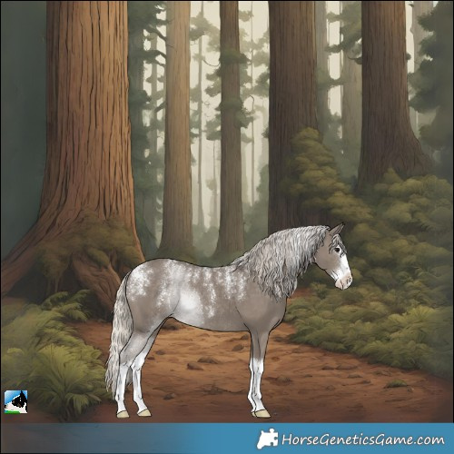 Horse Color:Powder White Silver Smoky Grullo Splash Rabicano 
