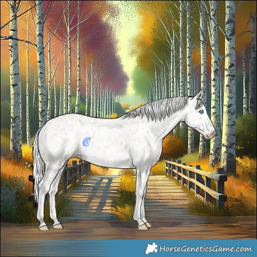 Horse Color:Cremello Near Leopard 
