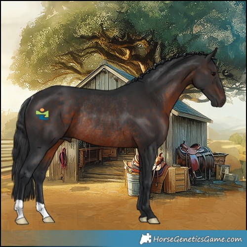 Horse Color:Brown Rabicano