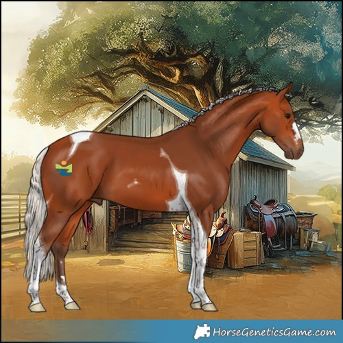 Horse Color:Silver Bay Tobiano