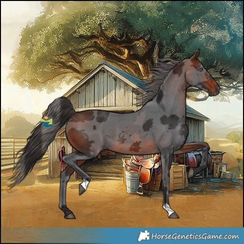 Horse Color:Brown Merle 